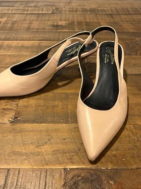 Seychelles Blush Nude Pointed-Toe Slingback Heels